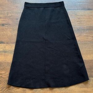 Uniqlo A-line Knit Midi Skirt Black Goth Grunge career classic Women's Skirt